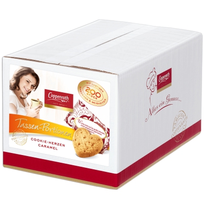  Coppenrath Tassen-Portionen Cookie-Herzen Caramel 200er 