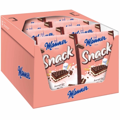  Manner Snack Minis Milch Schoko Schnitten 300g 