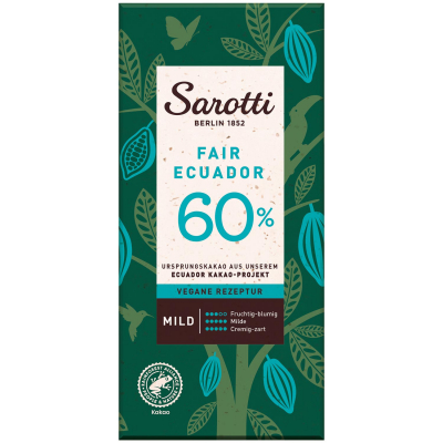  Sarotti Fair Ecuador 60% Kakao Vegan 100g 