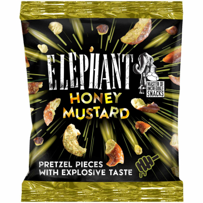  Elephant Pretzel Pieces Honey Mustard 125g 