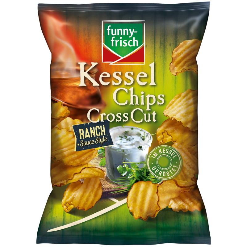  funny-frisch Kessel Chips Cross Cut Ranch Sauce Style 120g 