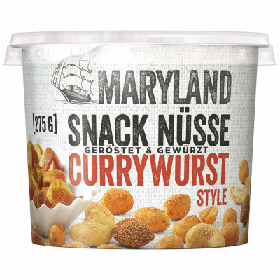  Maryland Snack Nüsse Currywurst Style 275g 