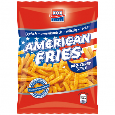  XOX American Fries BBQ-Curry Style 125g 