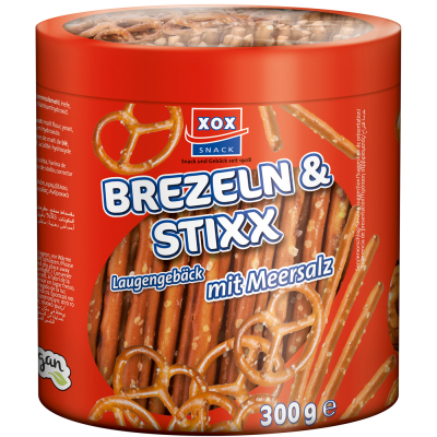  XOX Brezeln & Stixx mit Meersalz 300g 