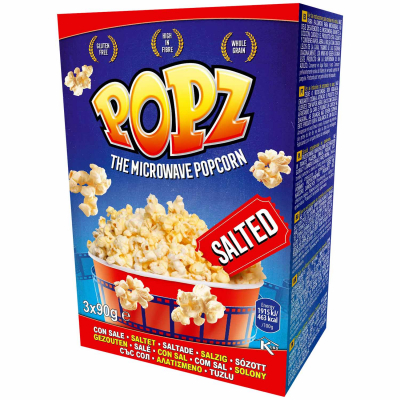  POPZ Mikrowellen-Popcorn Salted 3x90g 