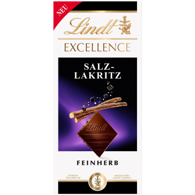  Lindt Excellence Salz-Lakritz Feinherb Tafel 100g 