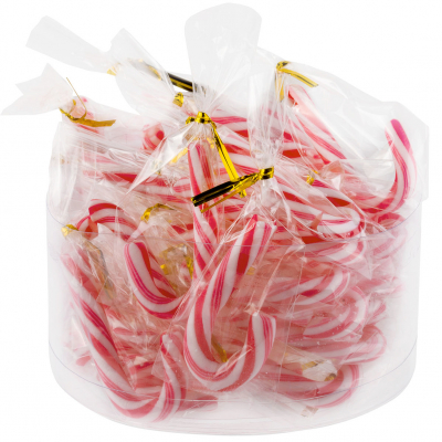 Reinhardt Lolly Mini Candy Canes Zuckerstangen rot-weiß 24er