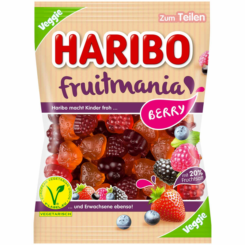  Haribo Fruitmania Berry vegetarisch 160g 