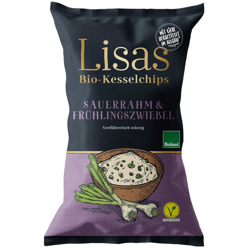  Lisas Bio-Kesselchips Sauerrahm & Frühlingszwiebel 