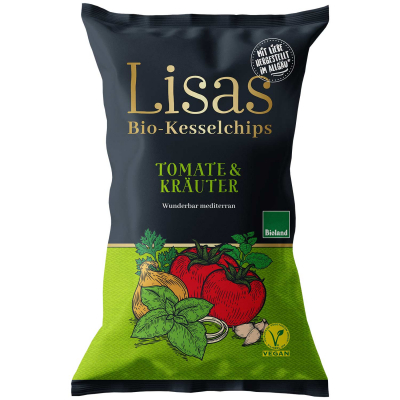  Lisas Bio-Kesselchips Tomate & Kräuter 50g 