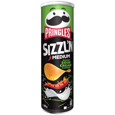  Pringles Sizzl'n Medium Kickin' Sour Cream 180g 