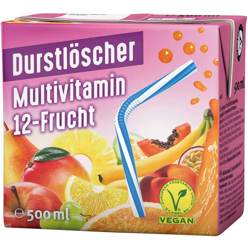  Durstlöscher Multivitamin 12-Frucht 500ml 