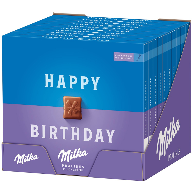  Milka 'Happy Birthday' Pralinés Milchcrème 110g 