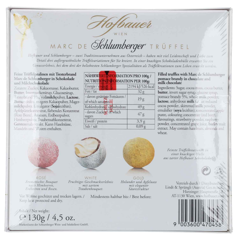  Hofbauer Wien Marc de Schlumberger Trüffel Selection Secco 130g 