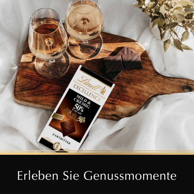  Lindt Excellence Mild & Cremig 50% Cacao Feinherb Tafel 100g 