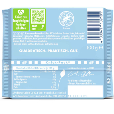  Ritter Sport Vegan Mild Classic 100g 