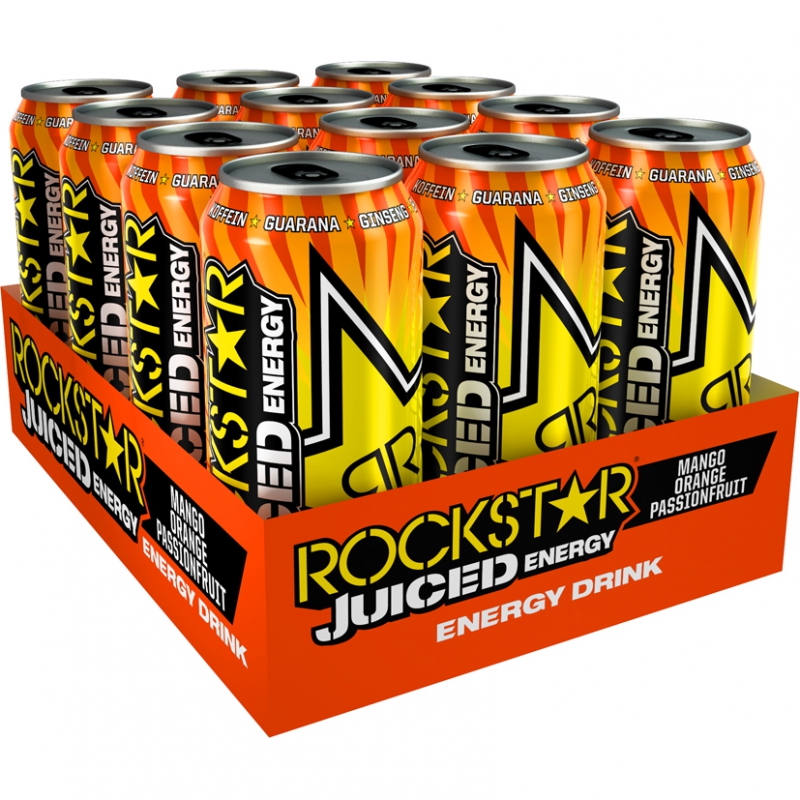  Rockstar Energy Drink Juiced Tropical Orange Passion Fruit 500ml 