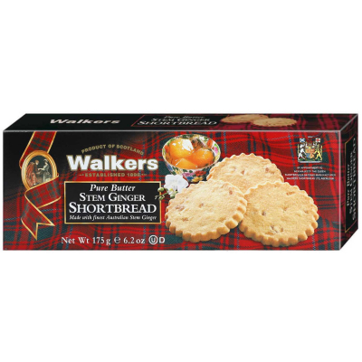  Walker's Stem Ginger Shortbread 175g 