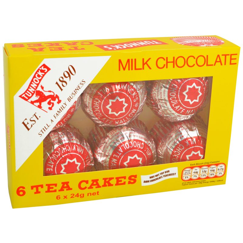  Tunnock's Milk Chocolate Tea Cakes 6x24g 