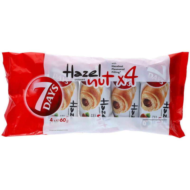  7Days Croissant Haselnuss 4x60g 