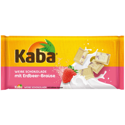  Kaba Weiße Schokolade mit Erdbeer & Brause 85g 