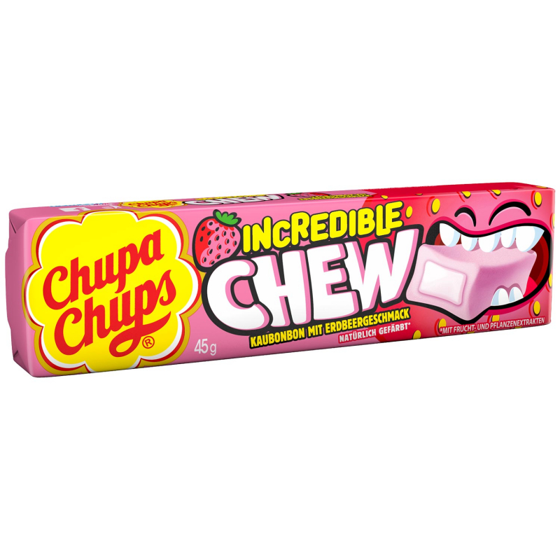  Chupa Chups Incredible Chew Erdbeere 