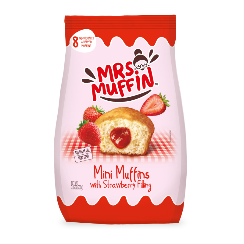  Mrs. Muffin Mini Muffins with Strawberry Filling 200g 
