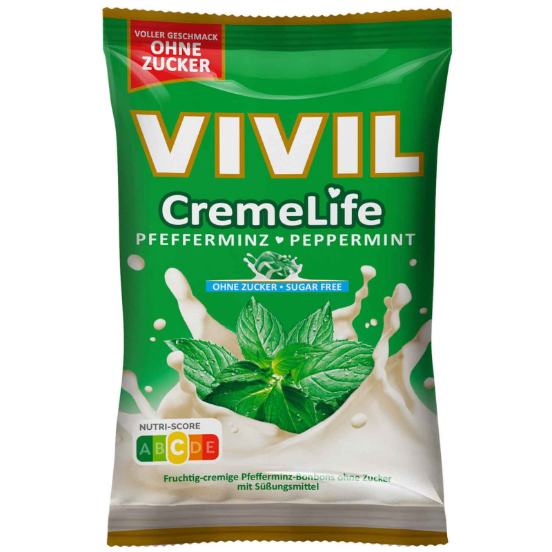  Vivil CremeLife Pfefferminz ohne Zucker 110g 