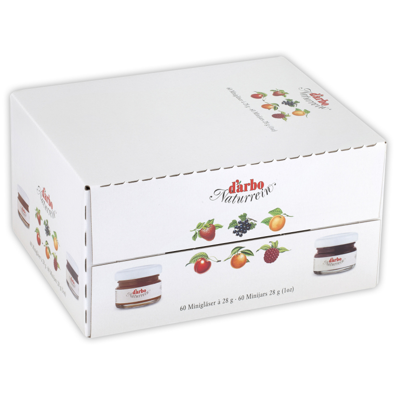 d'arbo Naturrein Schwarze Johannisbeer Konfitüre Extra passiert Minigläser 60x28g 
