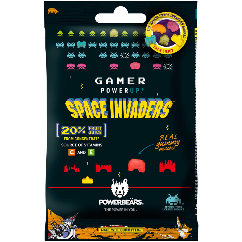  Powerbeärs Gamer Gummies Space Invaders 50g 