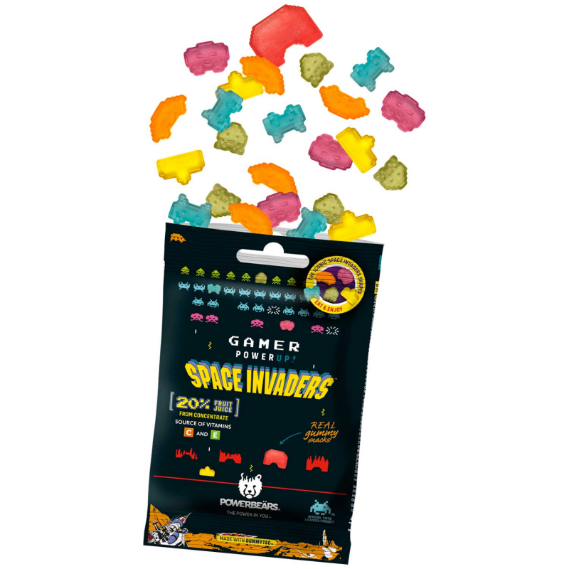  Powerbeärs Gamer Gummies Space Invaders 50g 