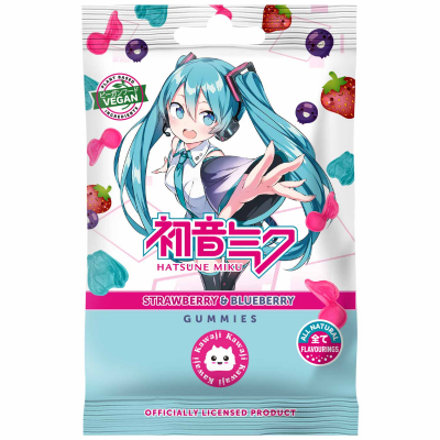  Hatsune Miku Strawberry & Blueberry Gummies 50g 