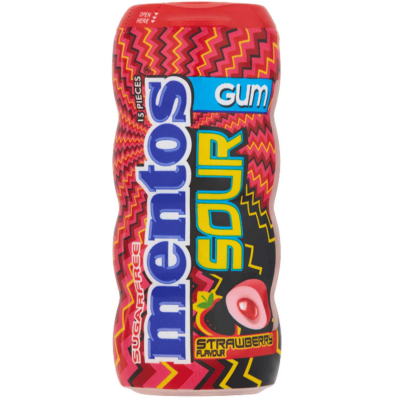  mentos Gum Sour Strawberry zuckerfrei 15er 