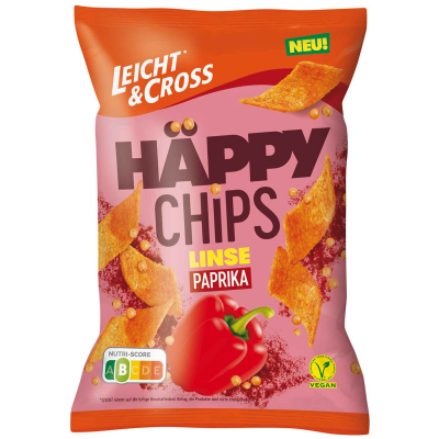  Leicht & Cross Häppy Chips Linse Paprika 90g (MHD 13.06.2025) 