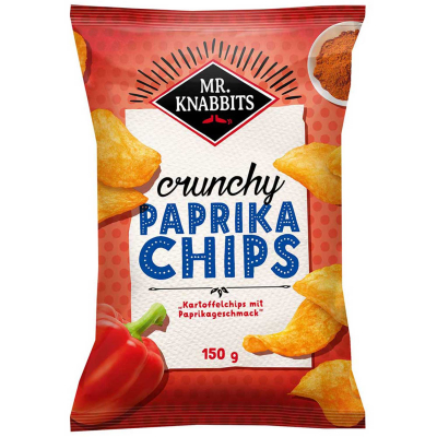  Mr. Knabbits Crunchy Paprika Chips 150g 