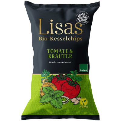  Lisas Bio-Kesselchips Tomate & Kräuter 125g 