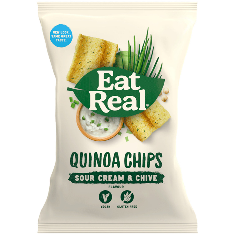  Eat Real Snacks Quinoa-Chips Sour-Cream- und Schnittlauch 80g 