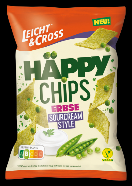 Leicht & Cross Häppy Chips Erbse Sourcreme Style 90g 