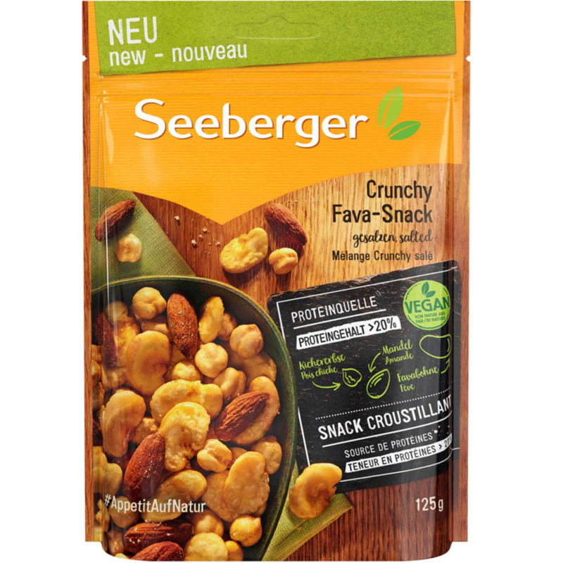  Seeberger Crunchy Fava-Snack gesalzen 125g 