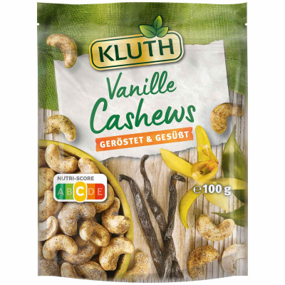  Kluth Vanille Cashews geröstet & gesüßt 100g 