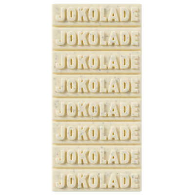  JOKOLADE No1 Weiße Schokolade mit karamellisierten Haselnüssen, Coffee Biscuits & Baiser 140g 