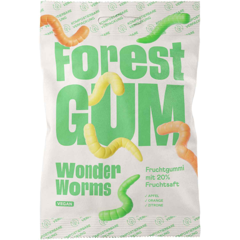  Forest Gum Kaugummi Wonder Worms 100g 