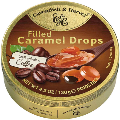  Cavendish & Harvey Filled Caramel Drops with Arabica Coffee 130g 