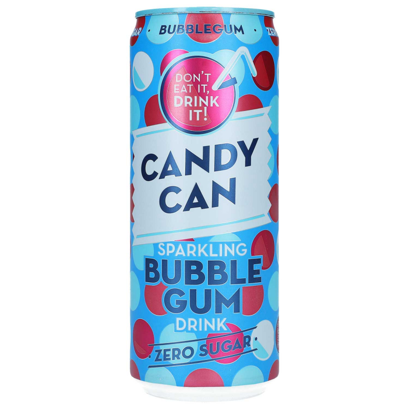  Candy Can Sparkling Bubble Gum Drink Zero Sugar 330ml 
