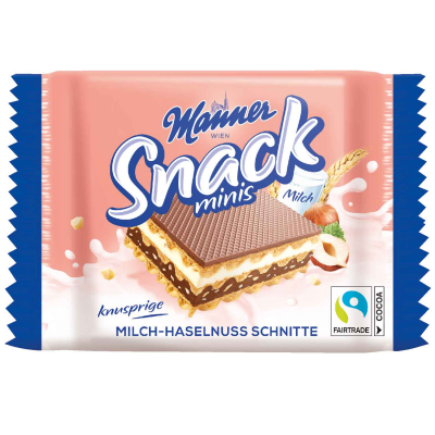  Manner Snack Minis Milch Haselnuss Schnitten 5x25g 