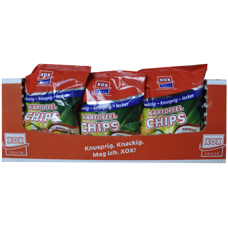  XOX Kartoffelchips Paprika 20x30g 