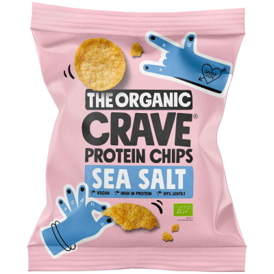  The Organic Crave Protein Chips Sea Salt Bio 30g 