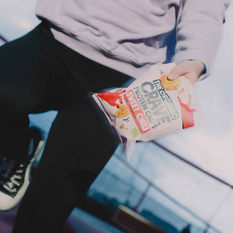  The Organic Crave Protein Chips Sweet Chili Bio 75g 