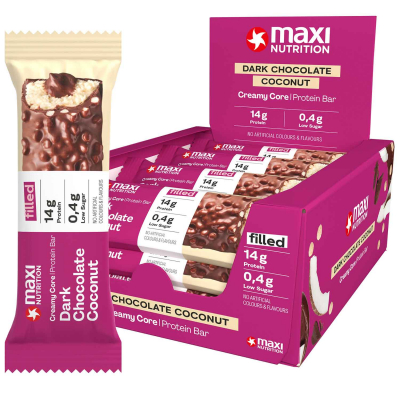  Maxi Nutrition Creamy Core Protein Bar Dark Chocolate Coconut 45g 