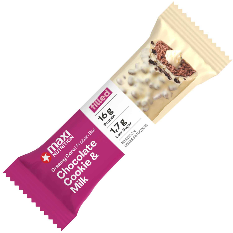  Maxi Nutrition Creamy Core Protein Bar Chocolate Cookie & Milk 45g 